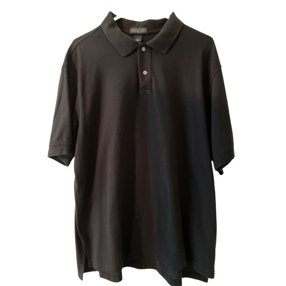 Lands' End | Shirts | Lands End Traditional Fit Black Polo Mens Xl 4648 ...